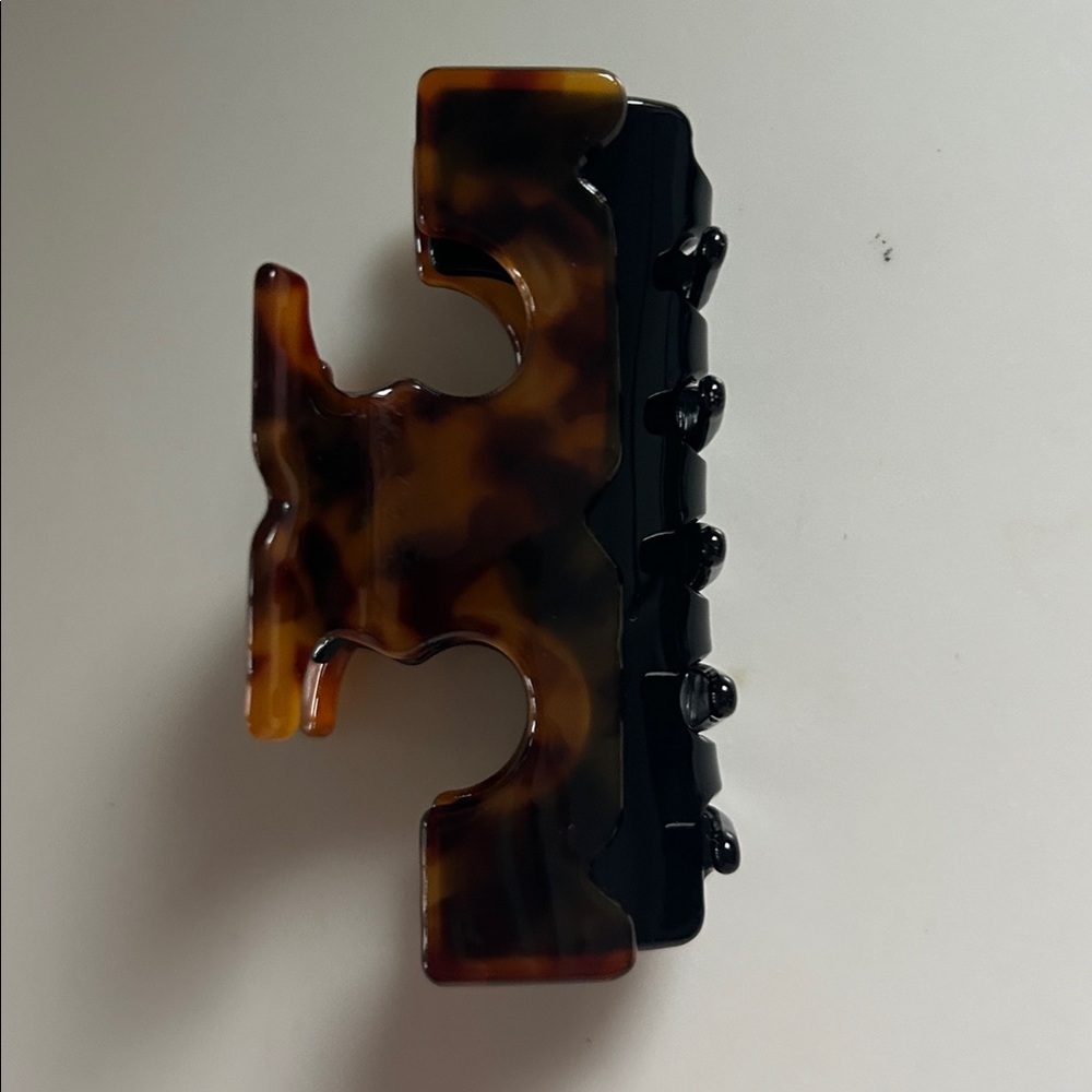 Tory Burch Brown/Black Tortoise Hair Clip NWT Dust Bag Included - Picture 5 of 7